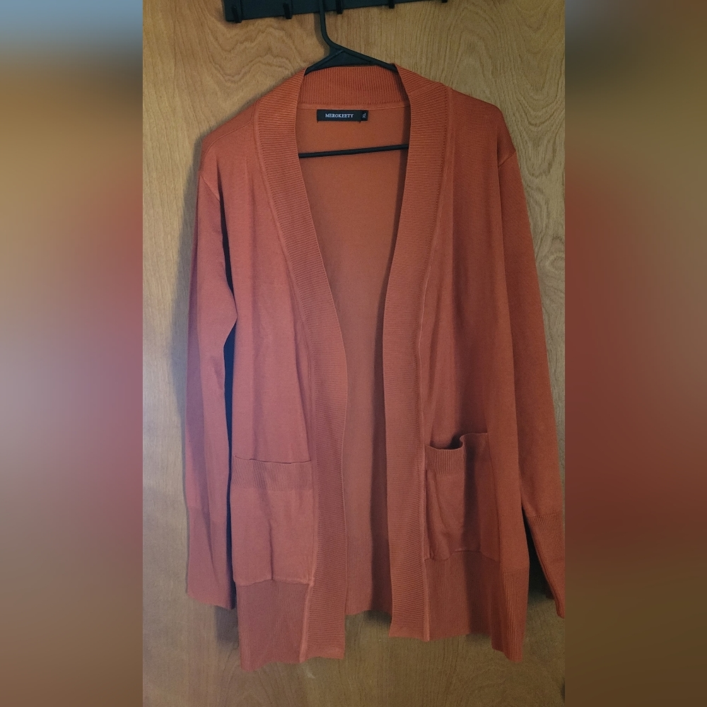 NWOT Women's Open Front Casual Knit Cardigan Classic Long Sleeve Sweater Coat